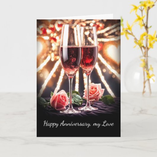 Happy Anniversary Spouse Significant Other Cheers カード (黄色い花)