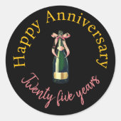 Happy anniversary stickers ラウンドシール (正面)