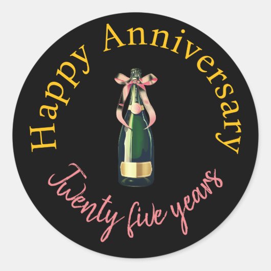 Happy anniversary stickers ラウンドシール (正面)