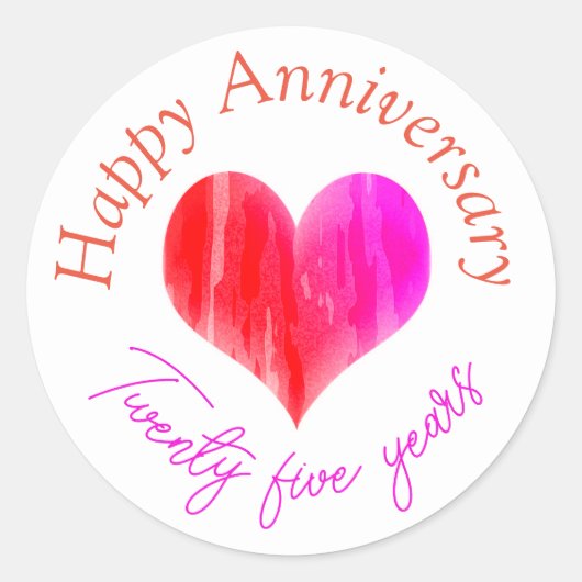 Happy anniversary stickers  ラウンドシール (正面)