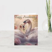 Happy Anniversary Swans カード (正面)