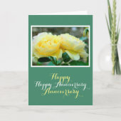 HAPPY ANNIVERSARY/TWO YELLOW ROSES カード (正面)
