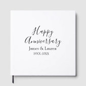 Happy anniversary wedding name date year simple mi ゲストブック (正面)