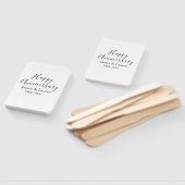 Happy anniversary wedding name date year simple mi ハンドファン (組立なし)