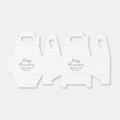 Happy anniversary wedding name date year simple mi フェイバーボックス (折り畳みなし)