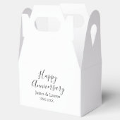 Happy anniversary wedding name date year simple mi フェイバーボックス (オープン)