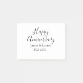 Happy anniversary wedding name date year simple mi ポストイット (正面)