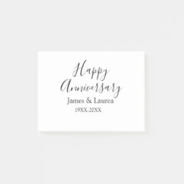 Happy anniversary wedding name date year simple mi ポストイット