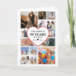 Happy Anniversary With Heart In Centre Photo カード