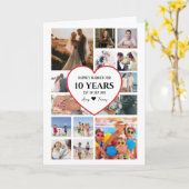 Happy Anniversary With Heart In Centre Photo カード (黄色い花)