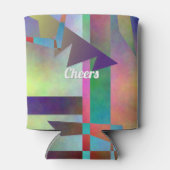 Happy Any Age Adult Birthday Abstract Pattern 缶クーラー (裏面)