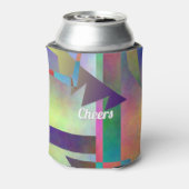 Happy Any Age Adult Birthday Abstract Pattern 缶クーラー (缶裏面)