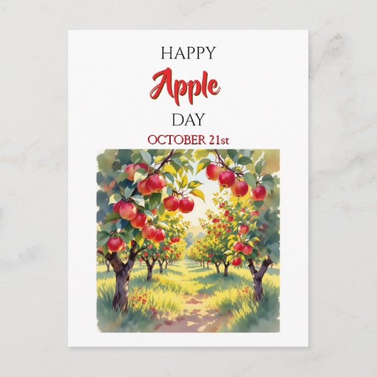 Happy Apple Day | October 21st ポストカード (正面)