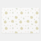 Happy Apple Pattern – ラッピング紙セット ラッピングペーパーシート (正面)
