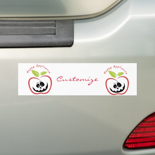 Happy Appleween Jack O'lantern Thunder_Cove バンパーステッカー (車上)