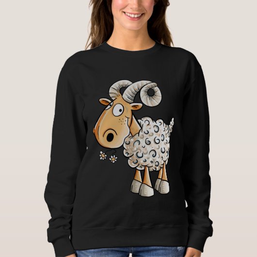 Happy Aries Sheep Zodiac Sign For Aries スウェットシャツ (正面)