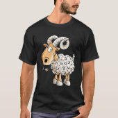 Happy Aries Sheep Zodiac Sign For Aries Tシャツ (正面)
