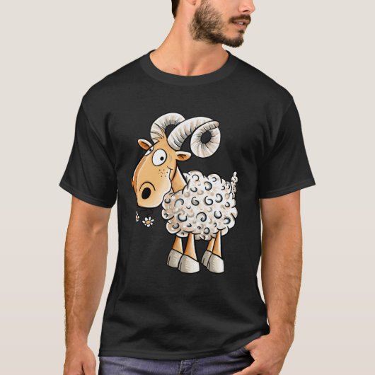 Happy Aries Sheep Zodiac Sign For Aries Tシャツ (正面)