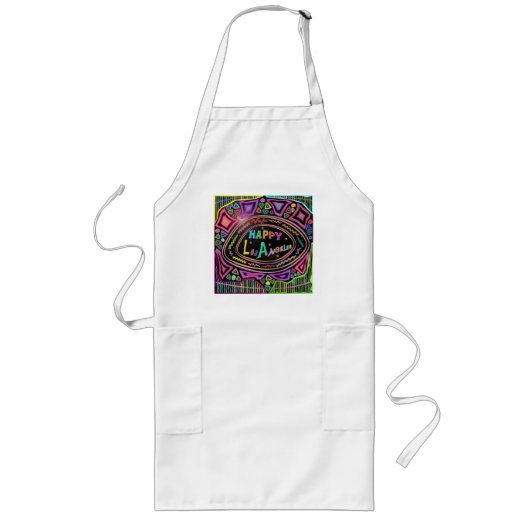 Happy Art:「Happyロサンゼルス」エプロン ロングエプロン (正面)