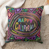 Happy Art: "Happy California"枕 クッション (ブランケット)