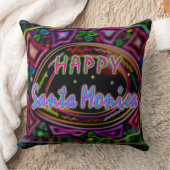 Happy Art:「Happy Santa Monica」枕 クッション (ブランケット)