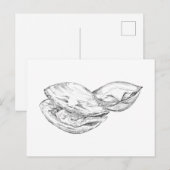 Happy As A Clam Postcard ポストカード (正面/裏面)