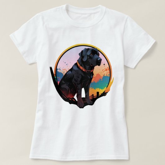 Happy as a Labrador Tシャツ (デザイン正面)