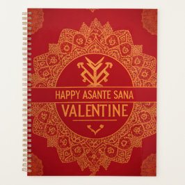 Happy Asante Sana Valentine's Day 2026  Red & Gold プランナー手帳