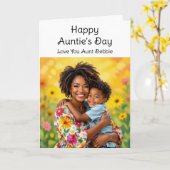 Happy Auntie's Day | Fourth Sunday of July  カード (黄色い花)