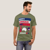 Happy Australia Day 1月26日Tシャツ Tシャツ (正面フル)