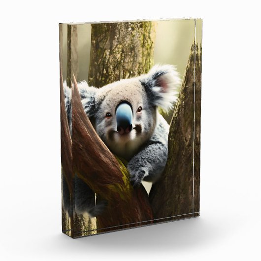 Happy Australian Koala In Tree,フォトブロック フォトブロック (左)