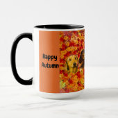 Happy Autumn Little Doxies Mug マグカップ (左)
