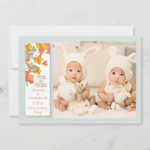 Happy Autumn Photo Birth発表 案内状