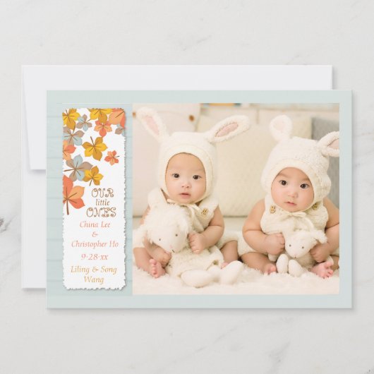 Happy Autumn Photo Birth発表 案内状 (正面)