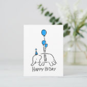 Happy b day olifant blauw ballonnen  シーズンカード (スタンド正面)