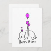 Happy b day olifant rose シーズンカード (正面/裏面)