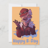 Happy B-Day wolf シーズンカード (正面)