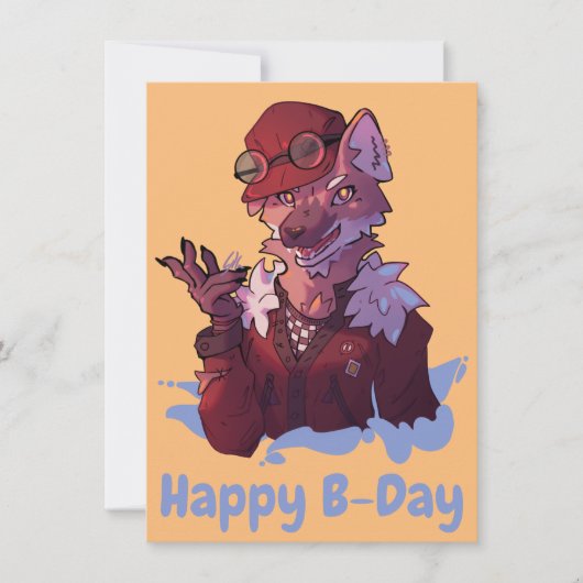 Happy B-Day wolf シーズンカード (正面)
