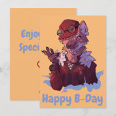 Happy B-Day wolf シーズンカード (正面/裏面)