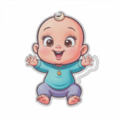 Happy Baby Cartoon シール (正面)
