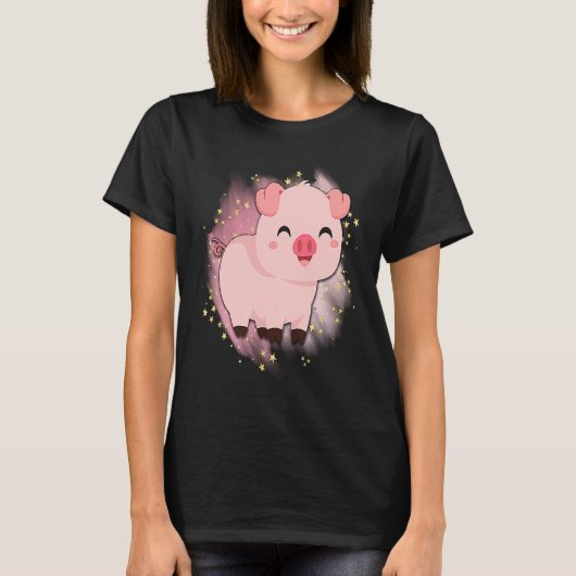 Happy Baby Piggy National Pig Day Tシャツ (正面)