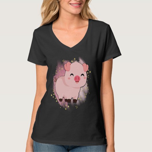 Happy Baby Piggy National Pig Day Tシャツ (正面)