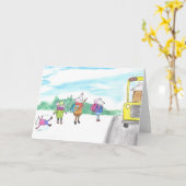 Happy Back-to-School Rats Card カード (黄色い花)