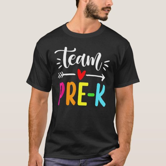Happy Back To School Team Pre K Preschool Teacher  Tシャツ (正面)