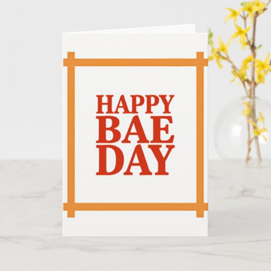 Happy Bae Day Card カード (黄色い花)