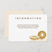 Happy Bagelの結婚ホワイトブラウンクリーム情報 エンクロージャーカード (正面/裏面)