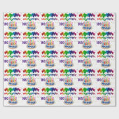 Happy Balloons Add NAME Any Age誕生日 ラッピングペーパー (フラット)