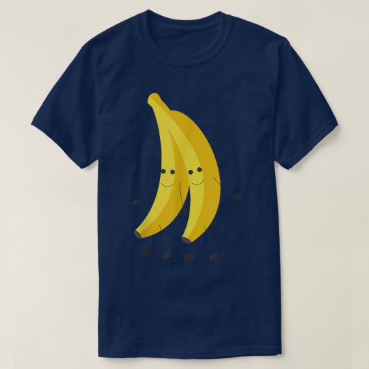 Happy Banana Pairs Walking Fruit Cute  Tシャツ (デザイン正面)