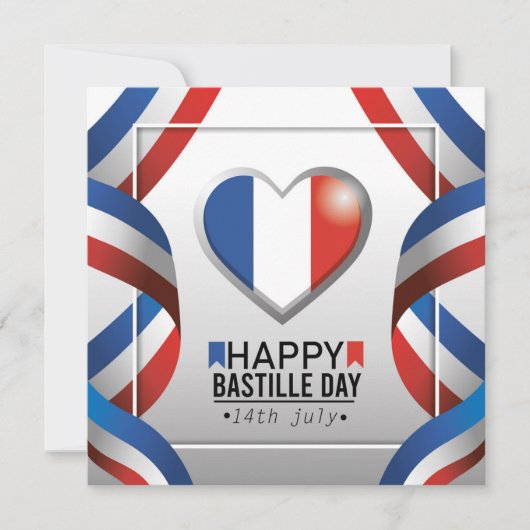 Happy Bastille Day - 14th July 案内状 (正面)