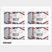 Happy Bastille Day - 14th July 長方形シール (シート)